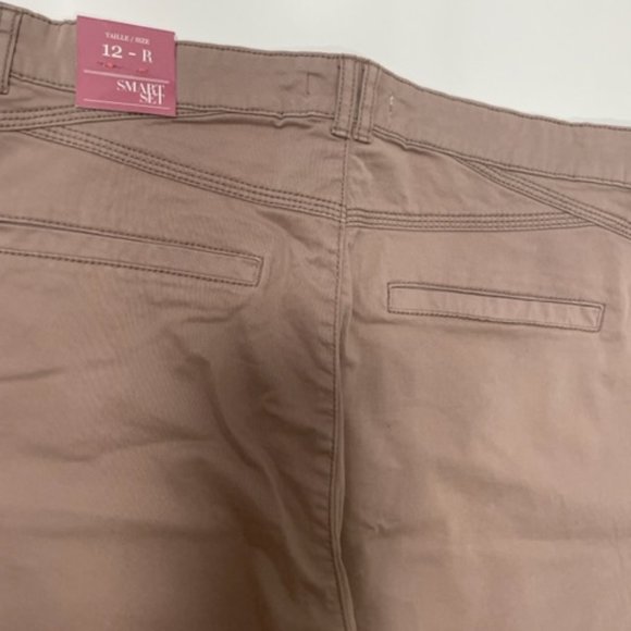 SMART SET Taupe-pinkish hue Cotton Pants Mid-Rise ~ Size 12 with tags - Picture 7 of 16
